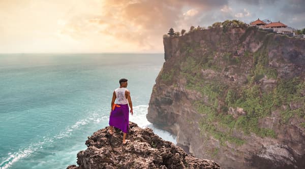 Cliffs and coastline around Uluwatu in southern Bali